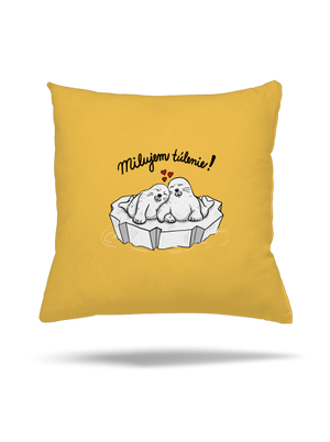 Milujem túlenie vankúš Yellow Gold