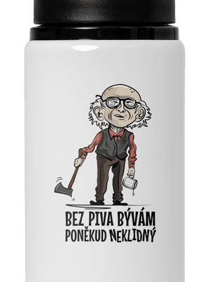 Neklidný bez piva flaša na vodu White