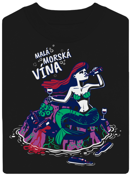 Malá mořská vína unisex mikina bez kapucne Black