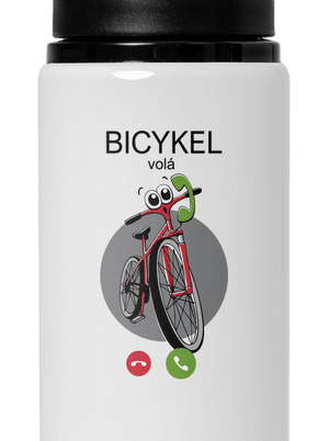 Bicykel volá flaša na vodu White