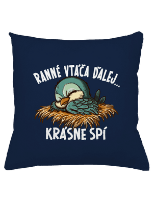 Ranné vtáča spí vankúš Dark Navy