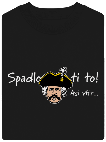 Spadlo ti to unisex mikina bez kapucne Black