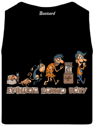 Evolúcia rannej kávy pánske tielko Black