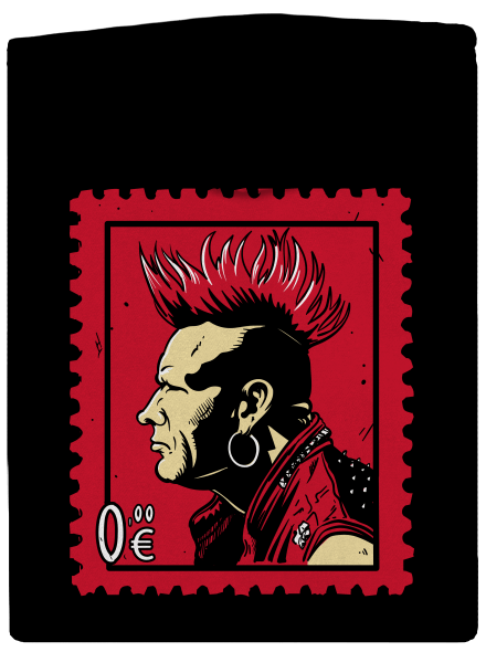 Známka punku dámska mikina na zips Black