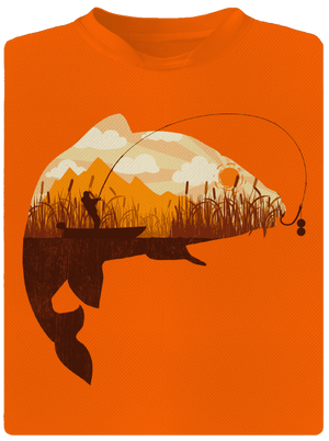 Kapitálny úlovok detské športové tričko Neon Orange