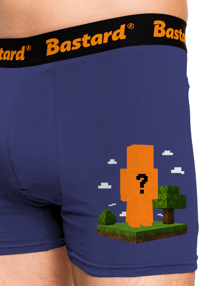 Minecraft z vlastnej fotky boxerky Blue Navy