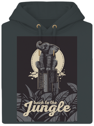 Back to the jungle unisex mikina premium Charcoal