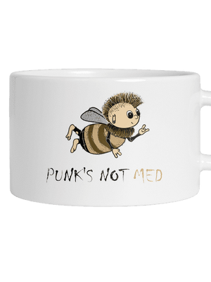 Punks Not Med hrnček makronka White