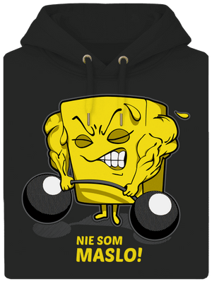 Nie som maslo unisex mikina premium Dark Black