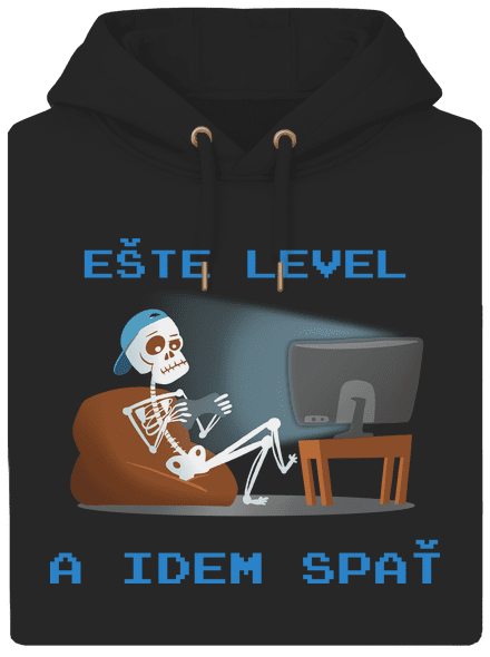 Ešte level unisex mikina premium Dark Black