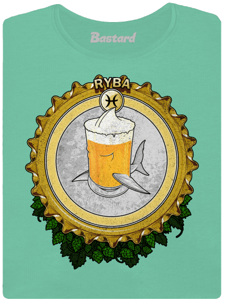 Pivný horoskop: Ryba dámske tričko prémium Mint Mal