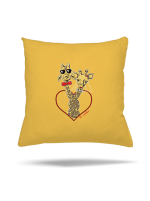 Žirafy vo zväzku vankúš Yellow Gold