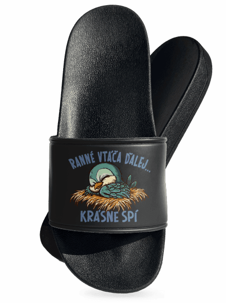 Ranné vtáča spí šľapky Black