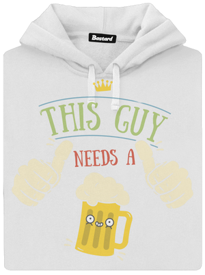 This guy needs a beer dámska mikina klokanka White