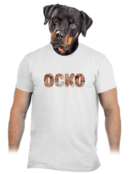 Nápis ocko z vlastných fotiek pánske tričko White