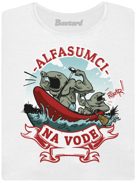 Alfasumci na vode dámske tričko s lemom White