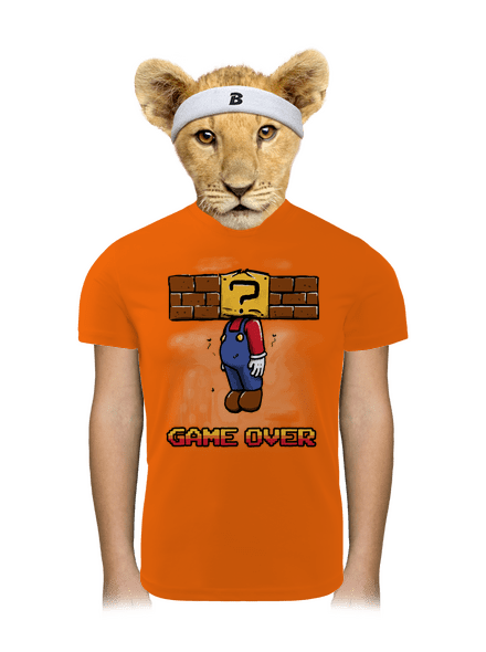 Game Over detské športové tričko Neon Orange