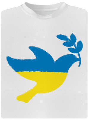 Ukrajina - Holubica obrys detské športové tričko White