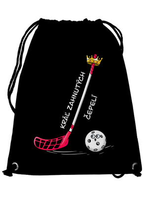 Kráľ zahnutých čepelí - florbal vak Black