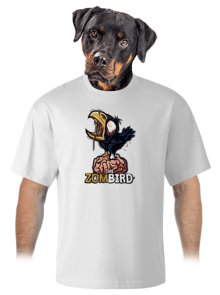 Zombird unisex tričko oversized White