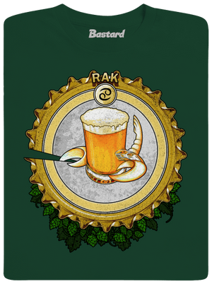 Pivný horoskop: Rak pánske tričko Bottle Green