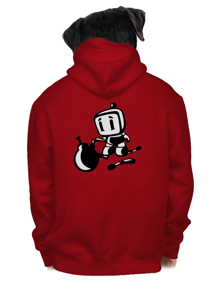 Bomberman pánska mikina na zips Red
