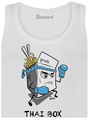 Thai box dámske tielko klasické White