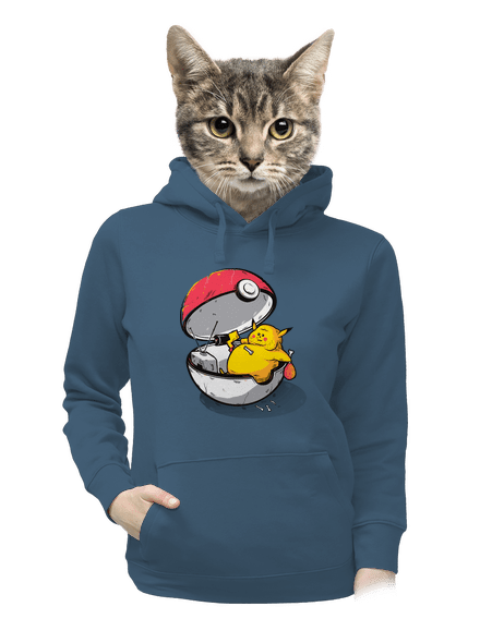 Koniec pokémona dámska mikina klokanka Denim
