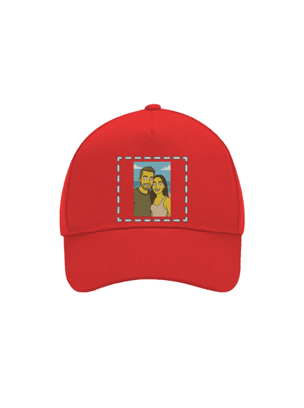 Simpsonovi z vlastnej fotky šiltovka baseballka Classic Red