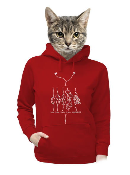Škola uzlovania dámska mikina klokanka Red Mal