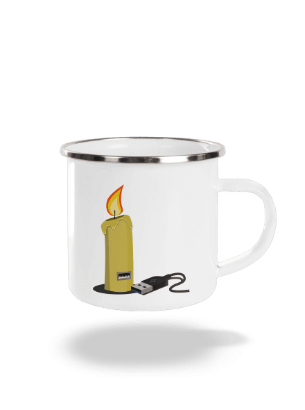 USB sviečka plecháčik White