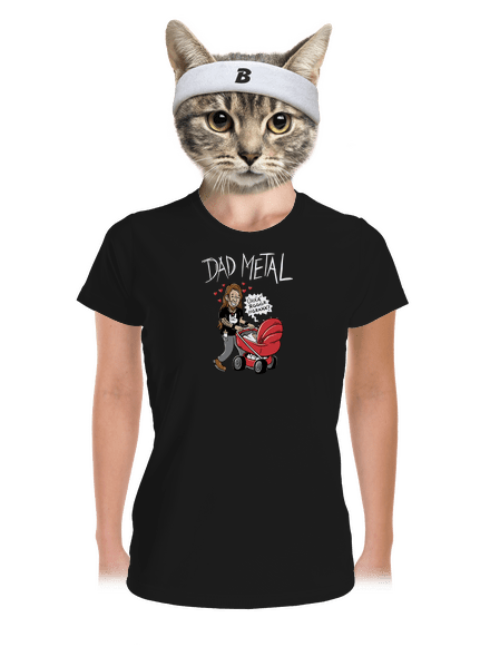 Dad metal dámske športové tričko Black