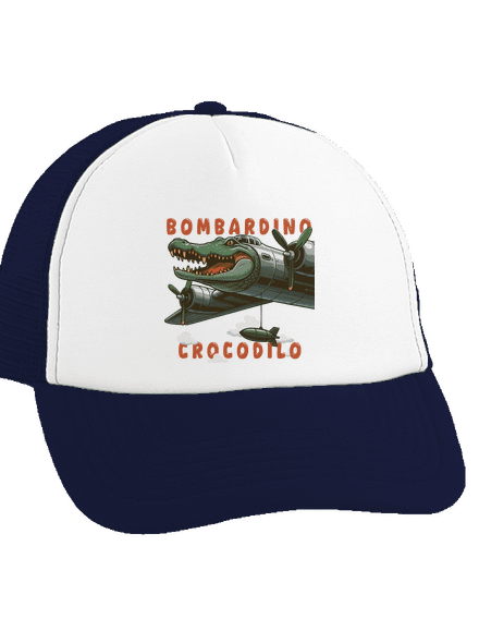 Bombardino Crocodilo – Italian Brainrot šiltovka truckerka French Navy cap
