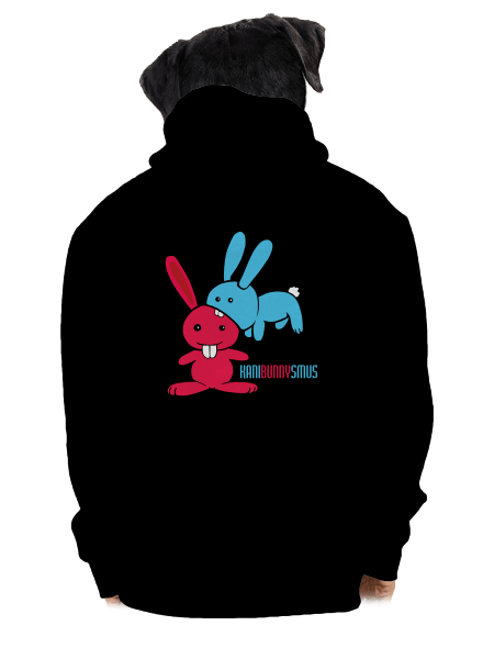 Kani'bunny'smus pánska mikina na zips Black