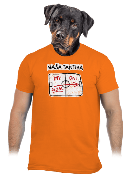 Naša taktika pánske tričko Orange