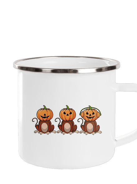 Halloween opičky plecháčik White