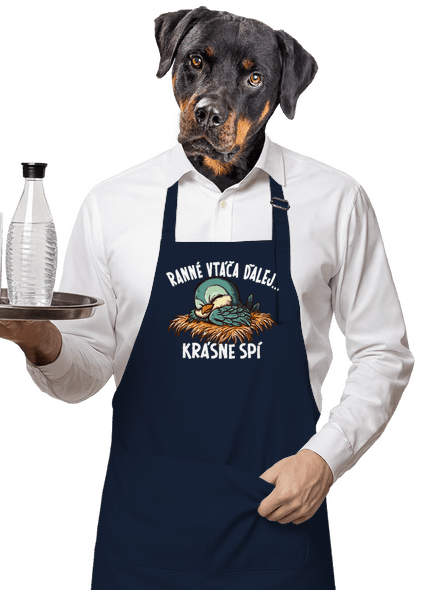 Ranné vtáča spí zástera Navy