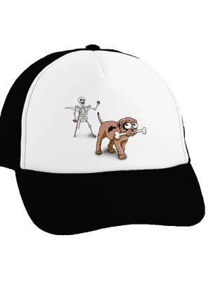 Kostlivec šiltovka truckerka Black cap