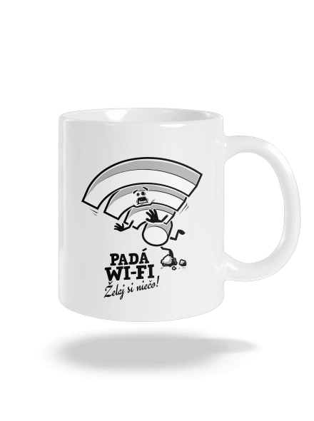 Padá wi-fi klasický hrnček White