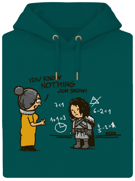 You Know Nothing unisex mikina premium Emerald Green
