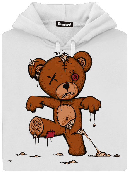 Zombie teddy dámska mikina klokanka White