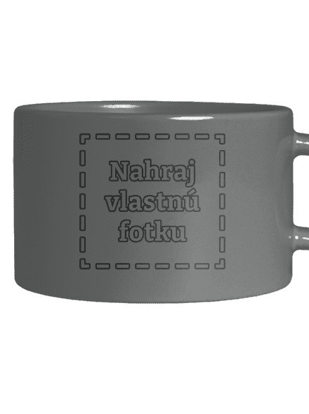 Vlastná potlač hrnček makronka Grey Macaron