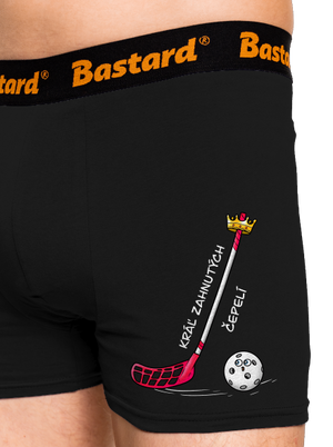 Kráľ zahnutých čepelí - florbal boxerky Black