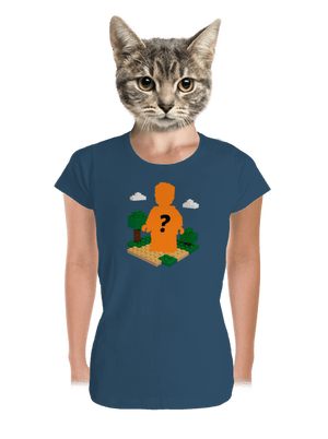 Lego z vlastnej fotky dámske tričko prémium Petrol Blue