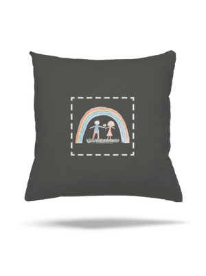 Detské kresby - Nahraj vlastnú vankúš Gray Pol