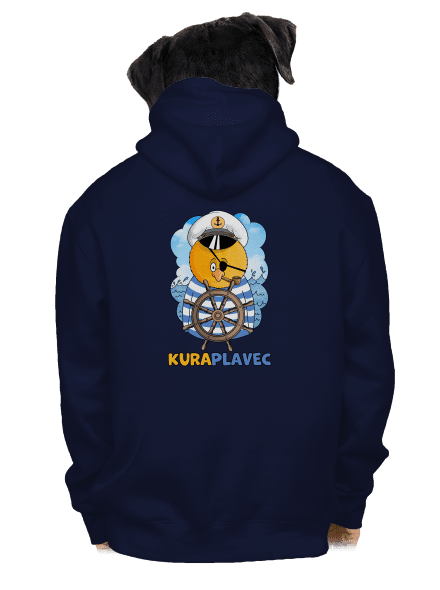 Kuraplavec pánska mikina na zips Navy
