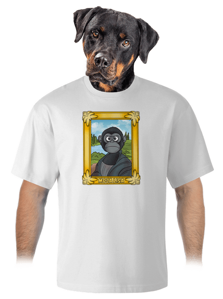 Moja Lisa unisex tričko oversized White