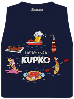 Slovenské kupko dámske tielko voľné Navy