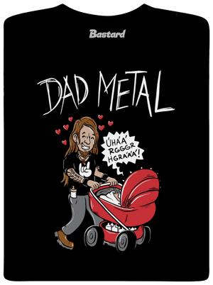 Dad metal pánske tričko Black