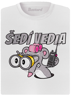 Šedí vedia - myš dámske športové tričko White